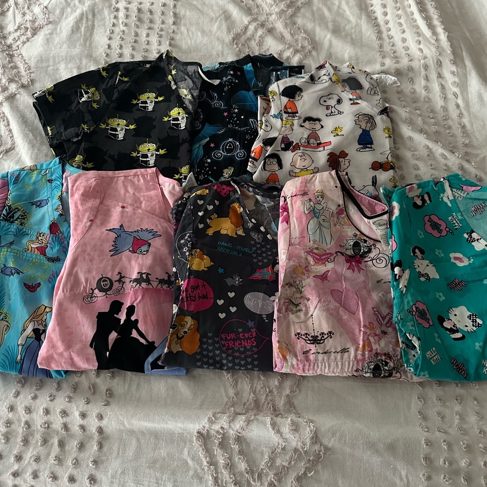 Disney Small Scrub Top Bundle
